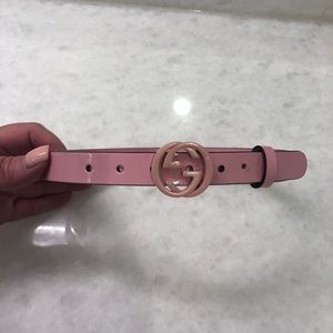 Girls Gucci belt pink, sz S waist 20 to 23”